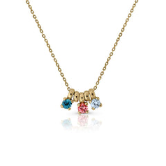 Collar oro garra 3 topacios