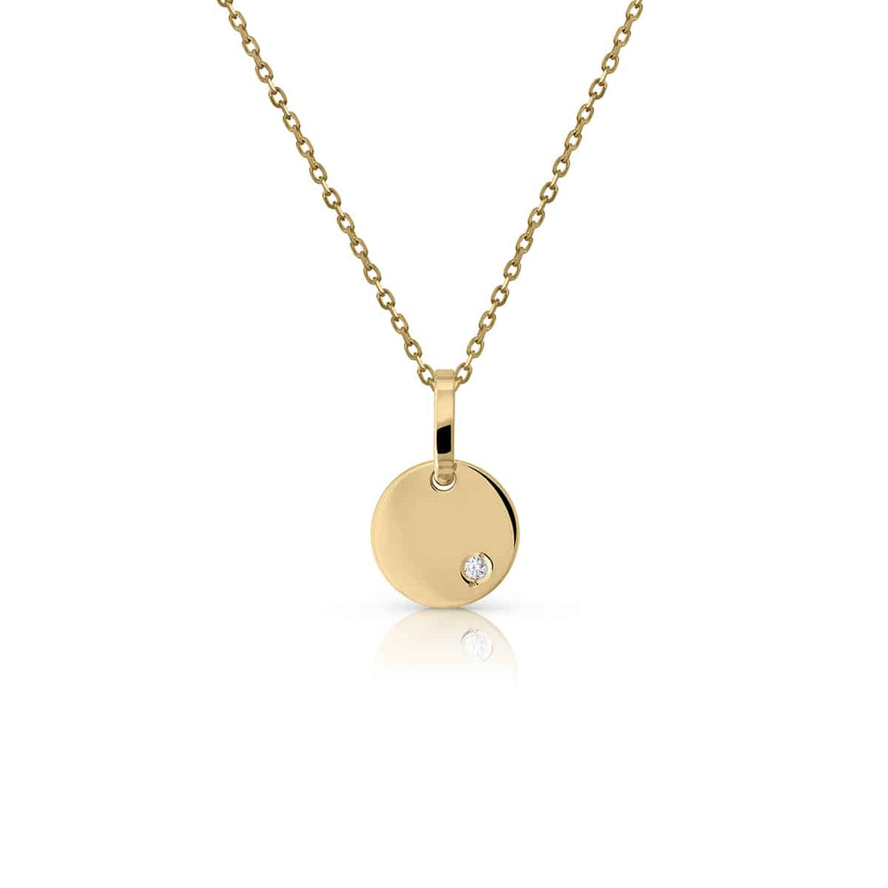 Collar oro diamantes chapa