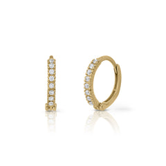 9k Gold Sparkly Heart Earrings