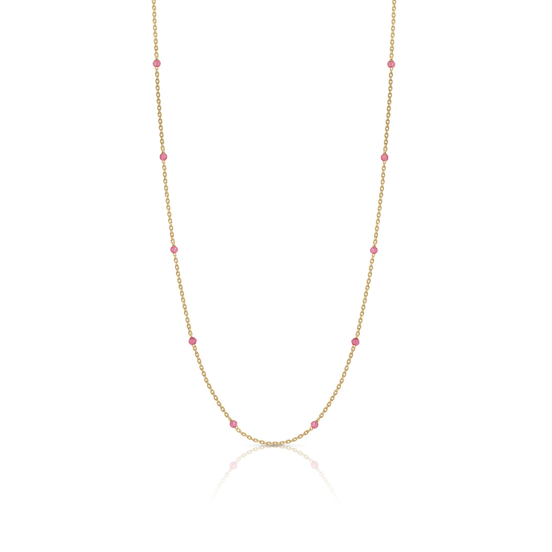 Beads 3mm Black Enamel Necklace
