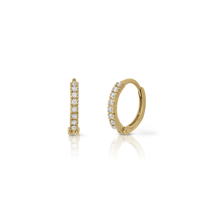 9k Gold Sparkly Heart Earrings