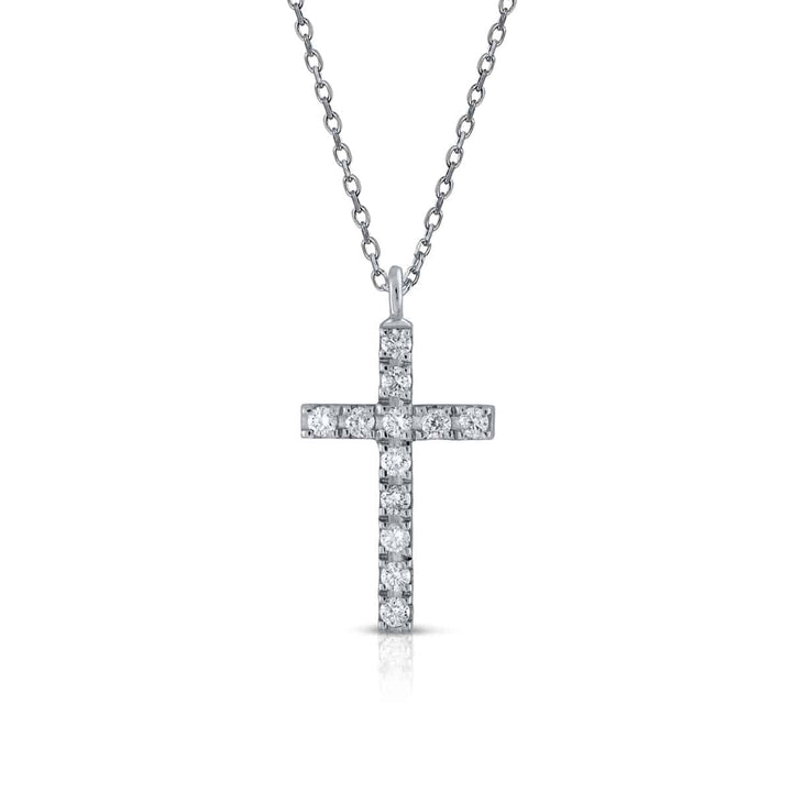 Prime Collection Diamonds L Cross Necklace