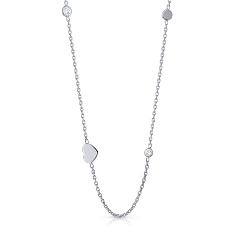 Zirconia necklace - Heart
