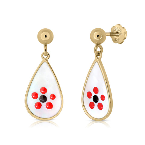 Flamenco earrings red perita