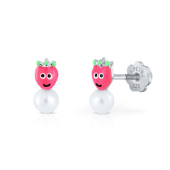 Pendientes Happy Pearl Fresa
