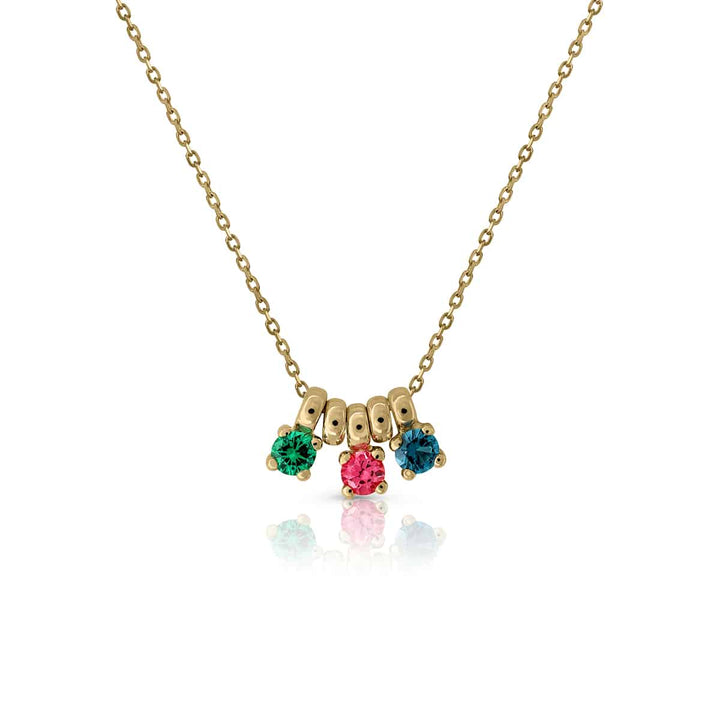 Collar Oro Garra 3 Topacios fuxia