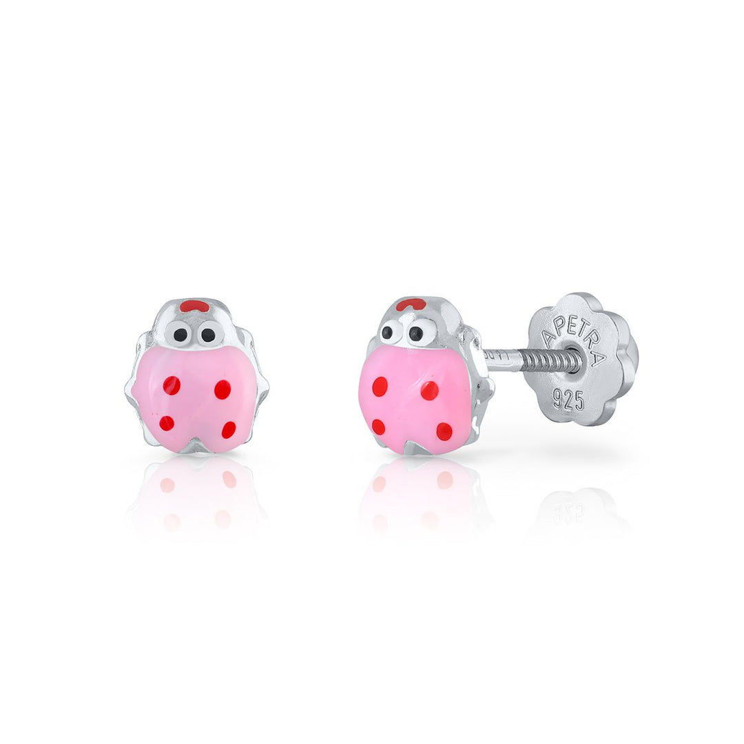 Pendientes Mariquita rosca