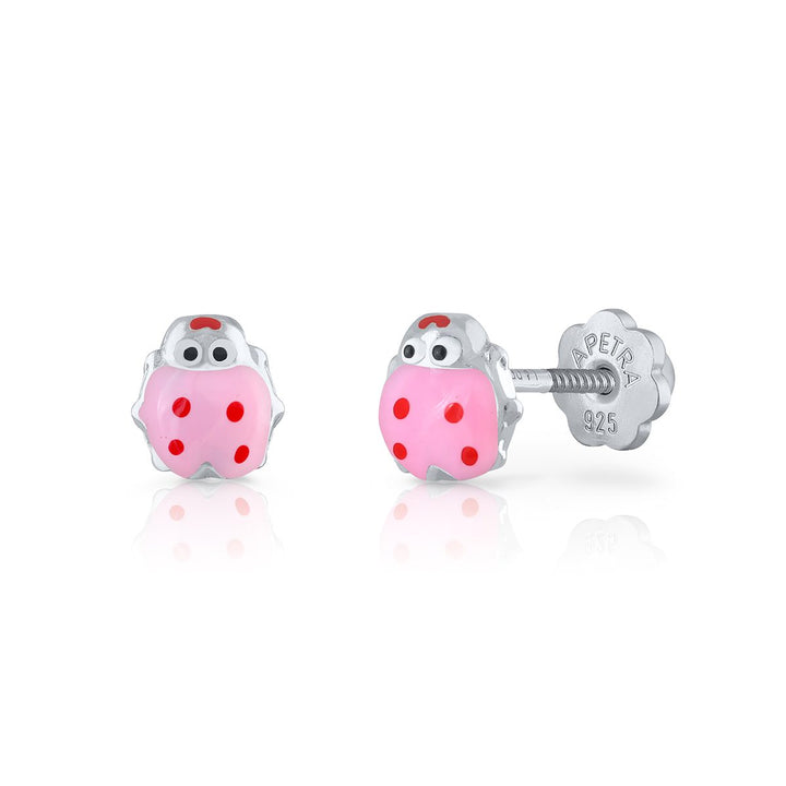 Pendientes Mariquita rosca