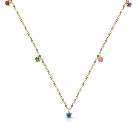 Gold Necklace 5 Topaz