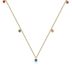 Collar oro 5 topacios