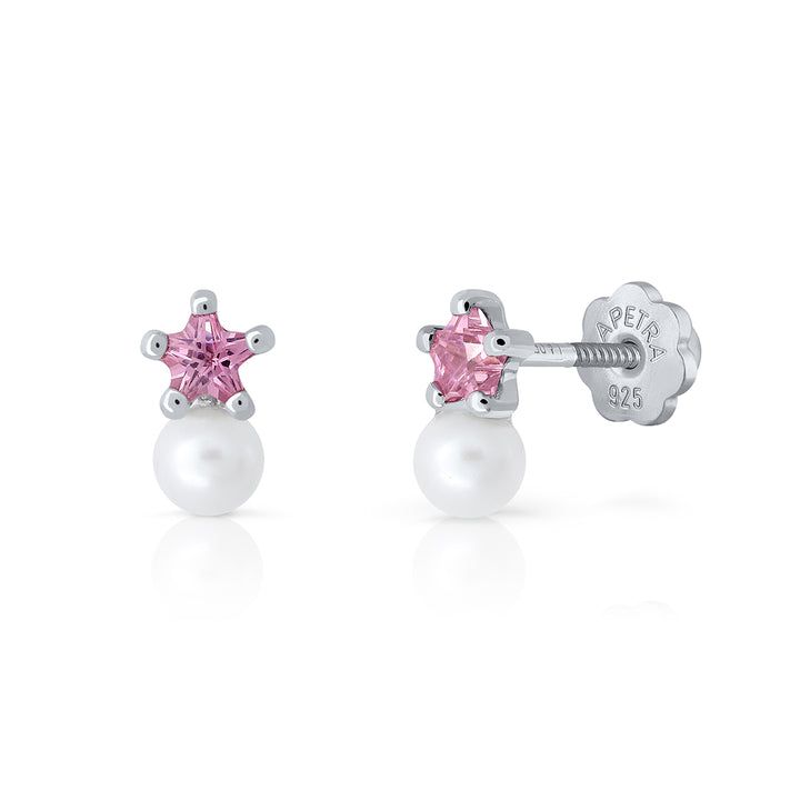 Pendientes Brilli Brilli Pearl Estrella ROSA