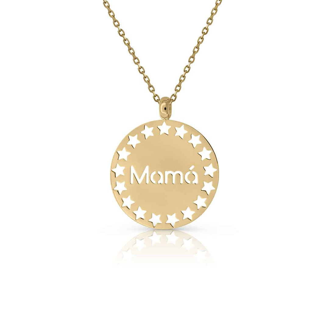 Collar Chapa de Estrellas Mamá