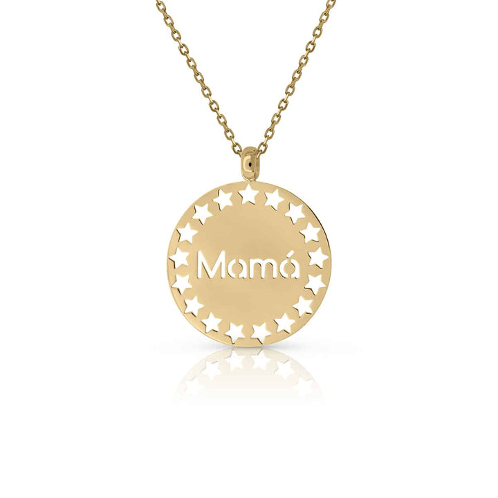Collar Chapa de Estrellas Mamá