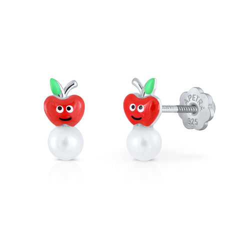 Happy Pearl Apple Earrings