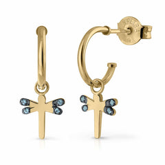 Aros oro Lula topacios