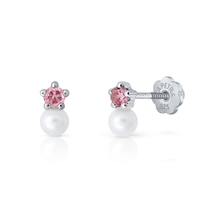 Pendientes Brilli Brilli Pearl Redondo S rosa