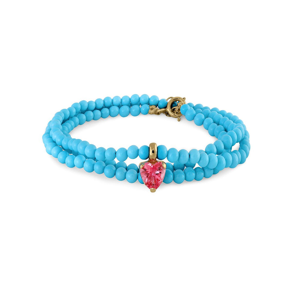 Collar Turquesas Garra Corazón Topacio 2