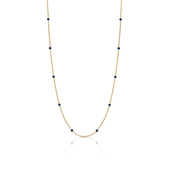 Beads 3mm Black Enamel Necklace