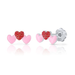 Threaded Heart Climbing Earring