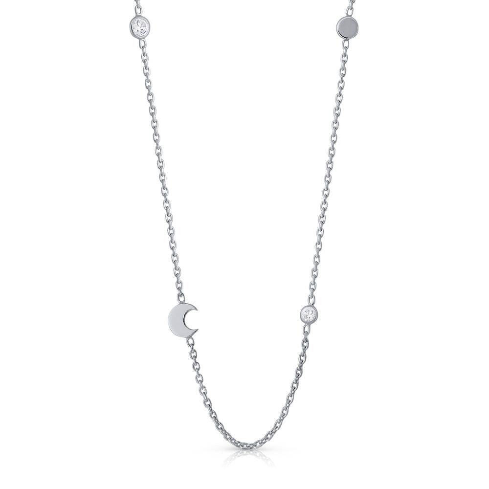 Zirconia necklace - Moon