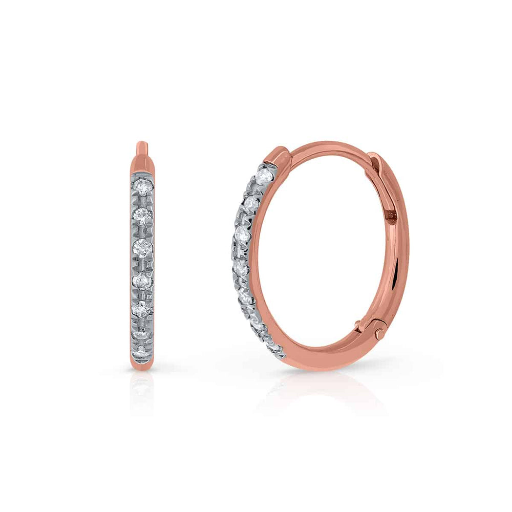 Aros oro diamantes
