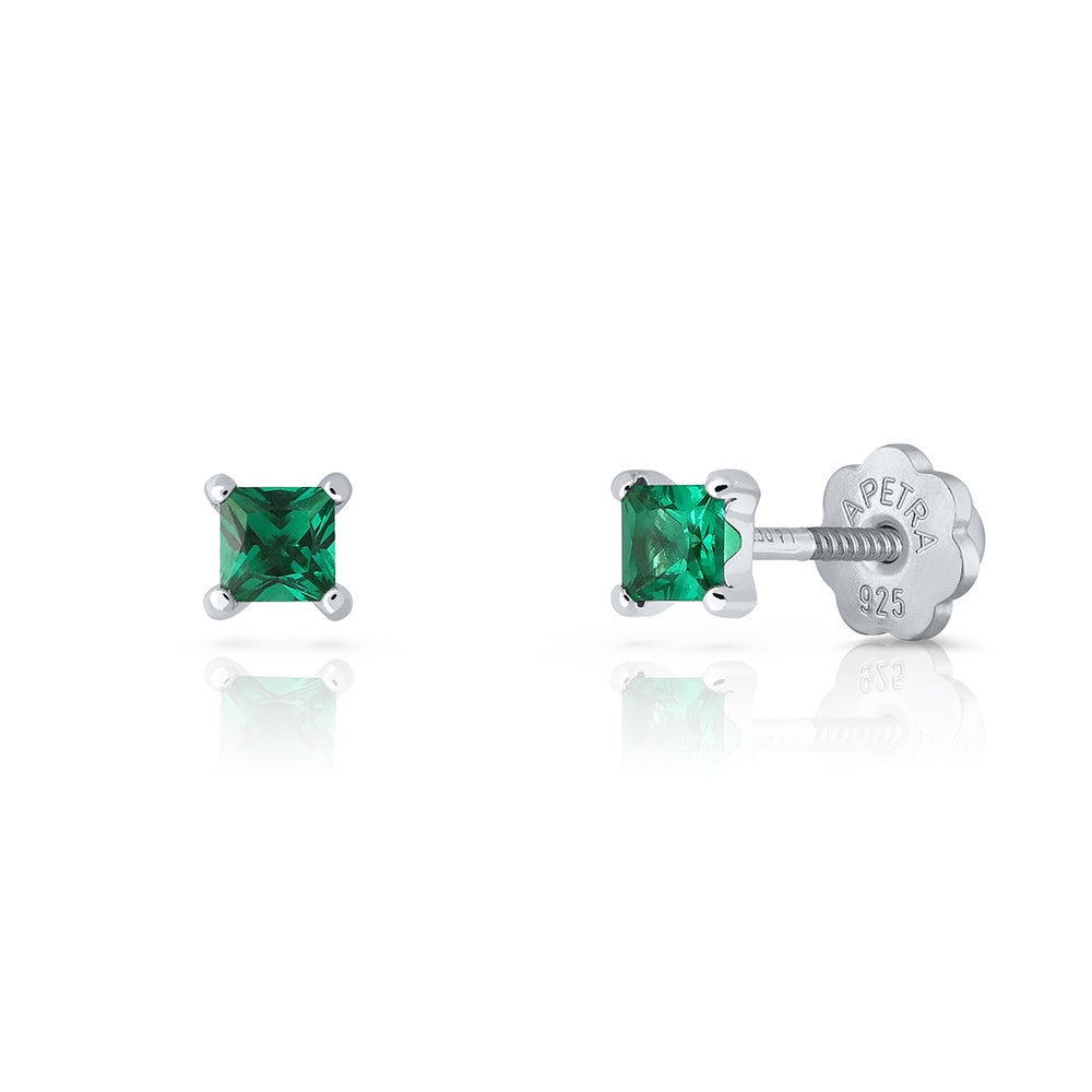 Brincos Brilli Brilli quadrados 3mm