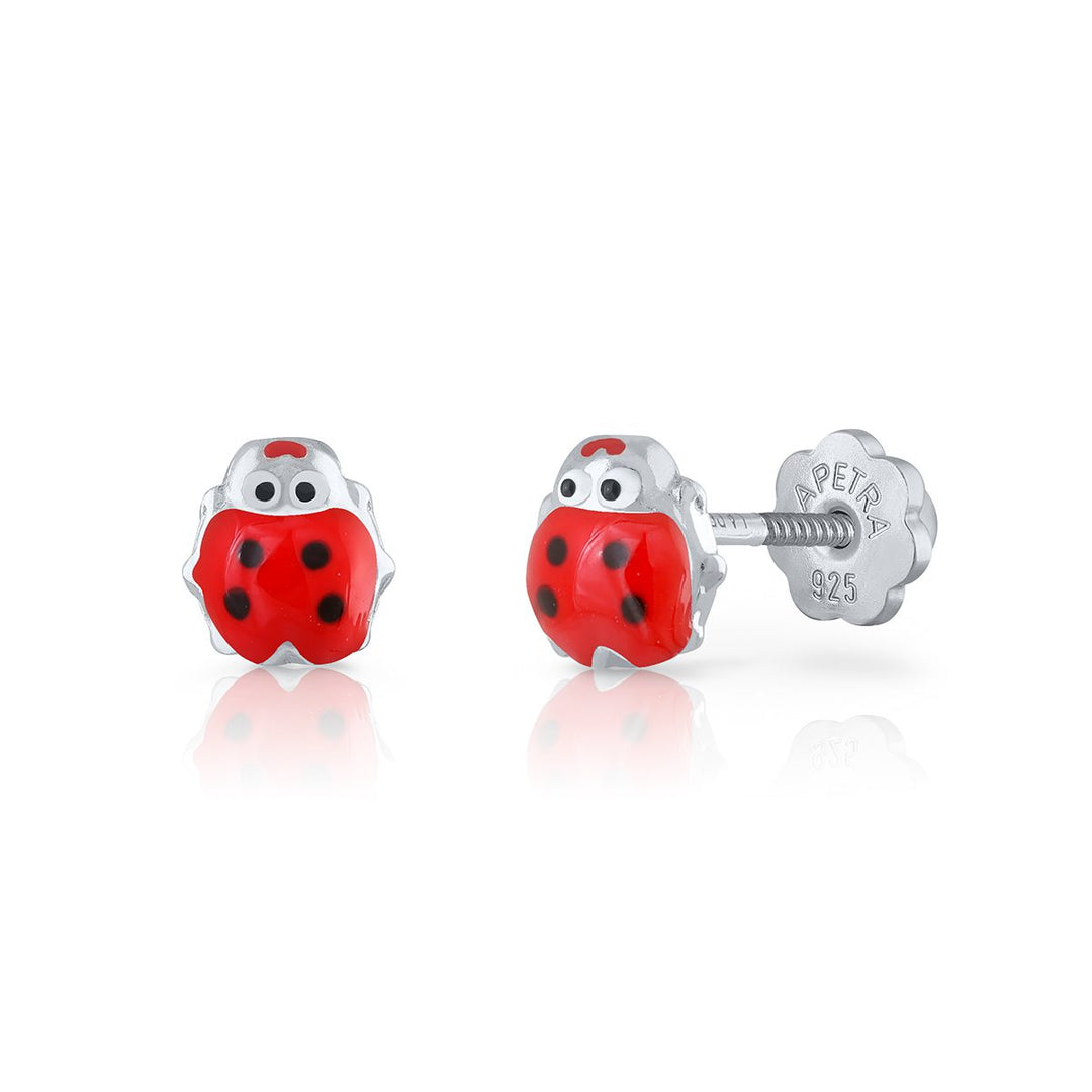 Pendientes Mariquita rosca