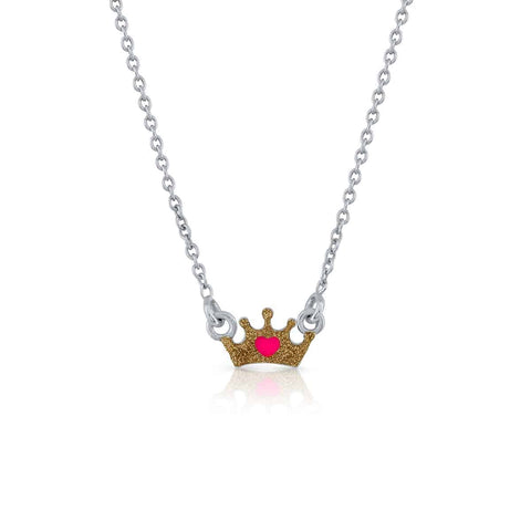 Crown Enamel Necklace