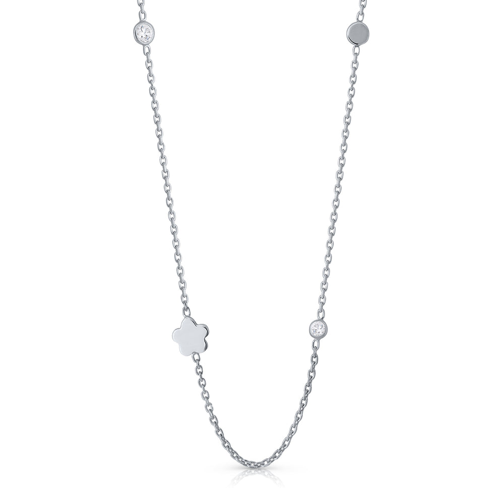 Zirconia necklace - Flower