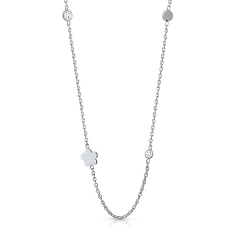 Zirconia necklace - Flower