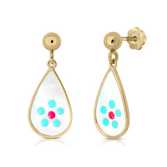 Pendientes Flamenca perita turquesa