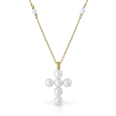 Collar oro cruz cocó