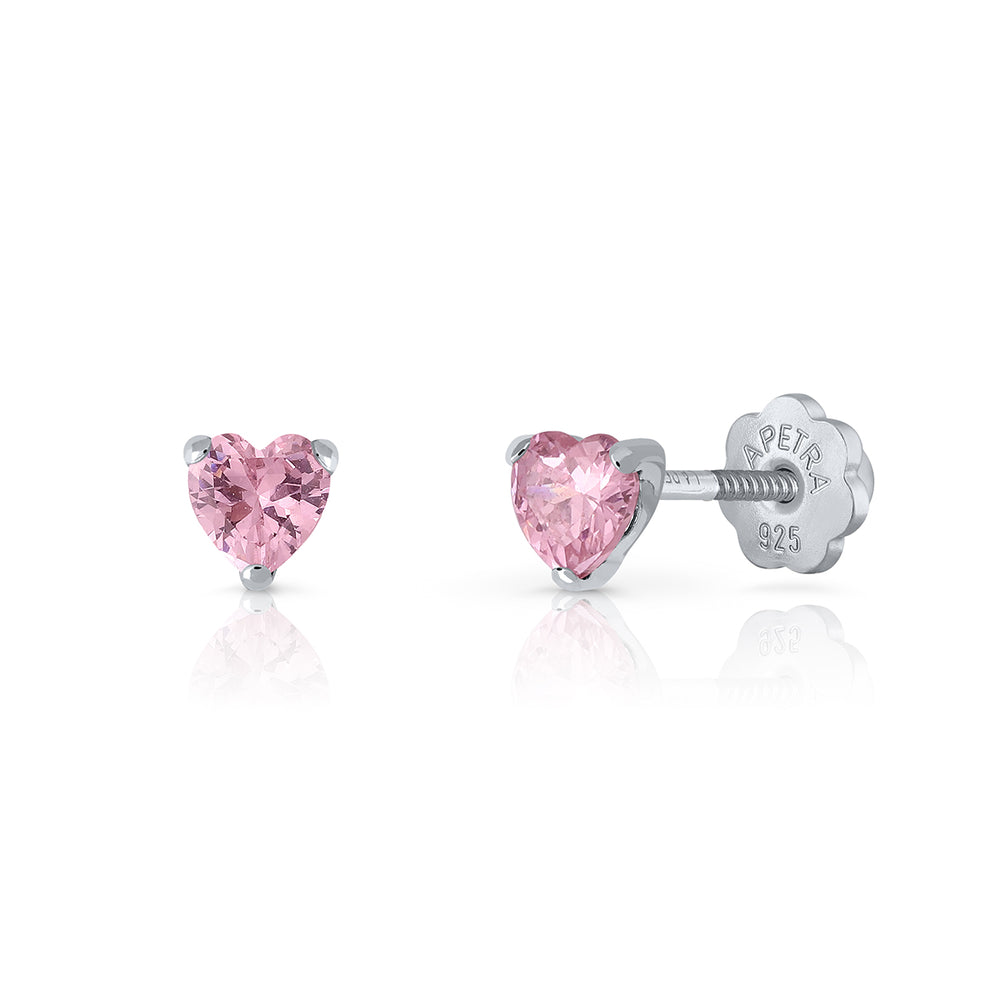 Pendientes Brilli Brilli Corazón M rosa