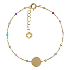 Pulsera Oro Bolitas de Anís chapa