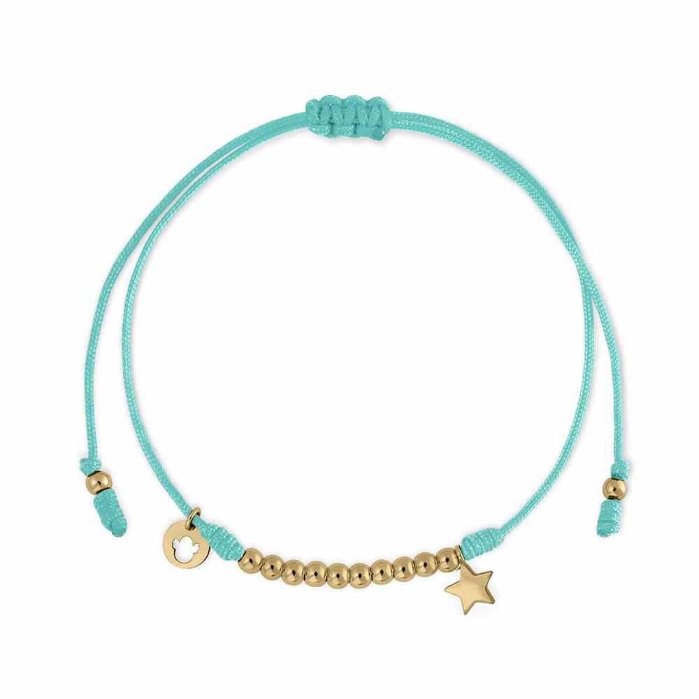 Gold Macramé Bracelet Shine Star