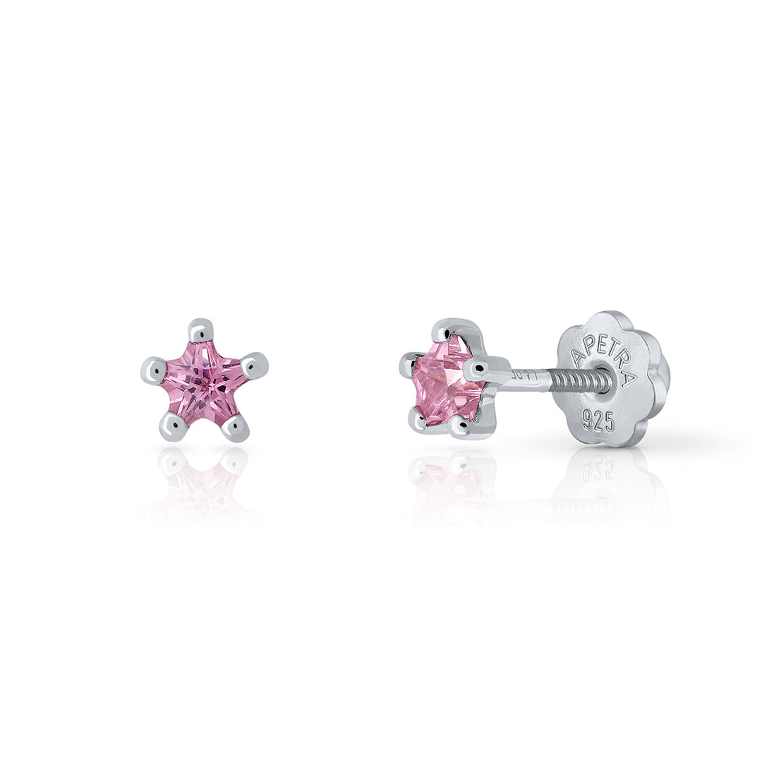 Pendientes Brilli Brilli Estrella rosa
