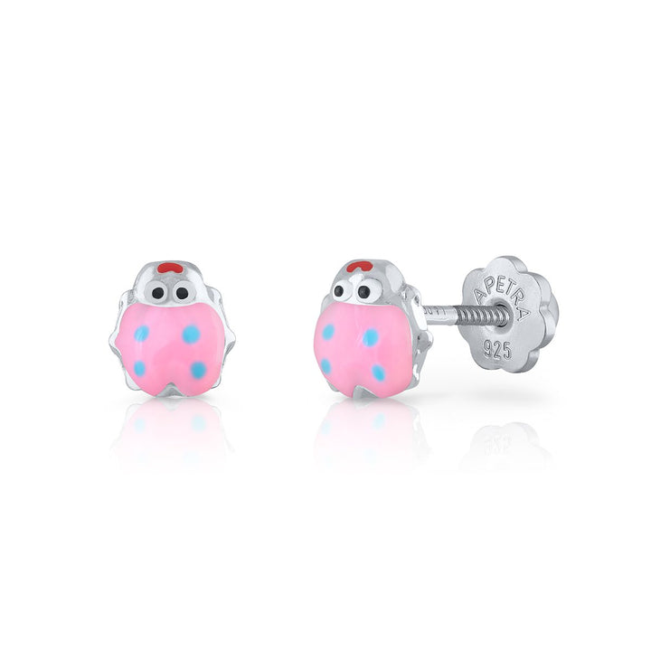 Pendientes Mariquita rosca