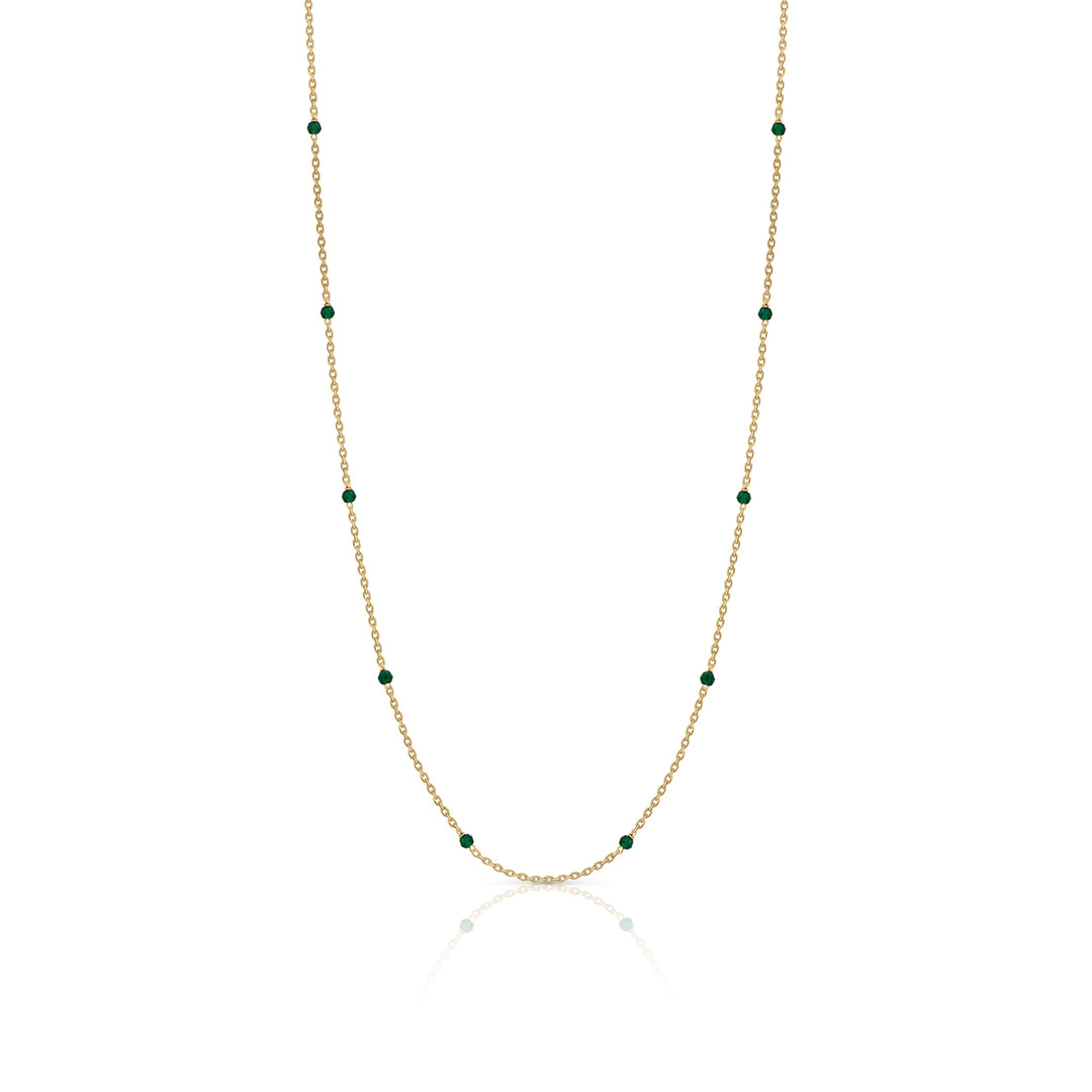 Beads 3mm Black Enamel Necklace