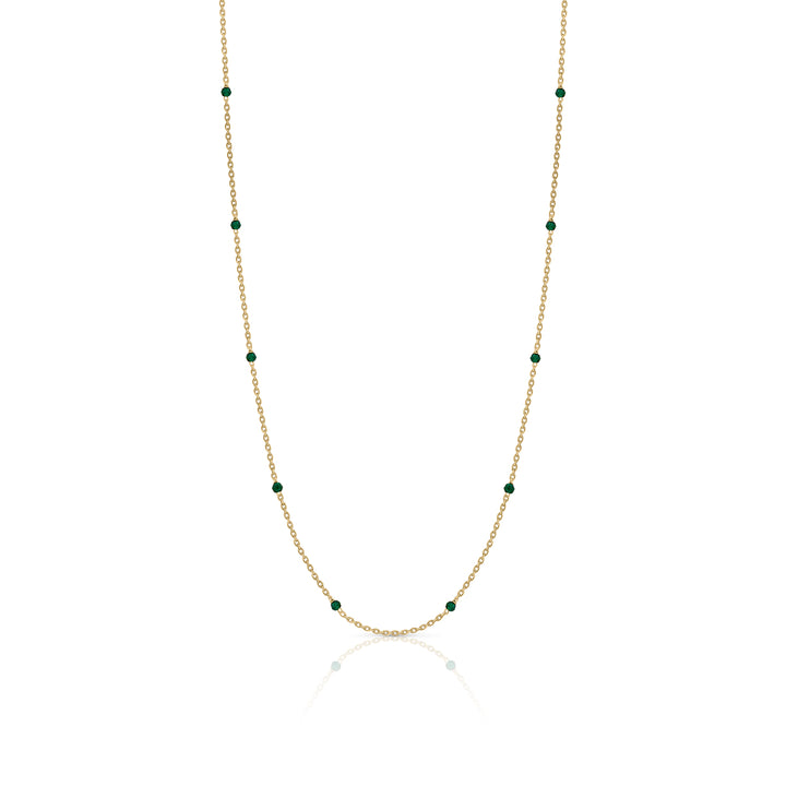 Beads 3mm Black Enamel Necklace