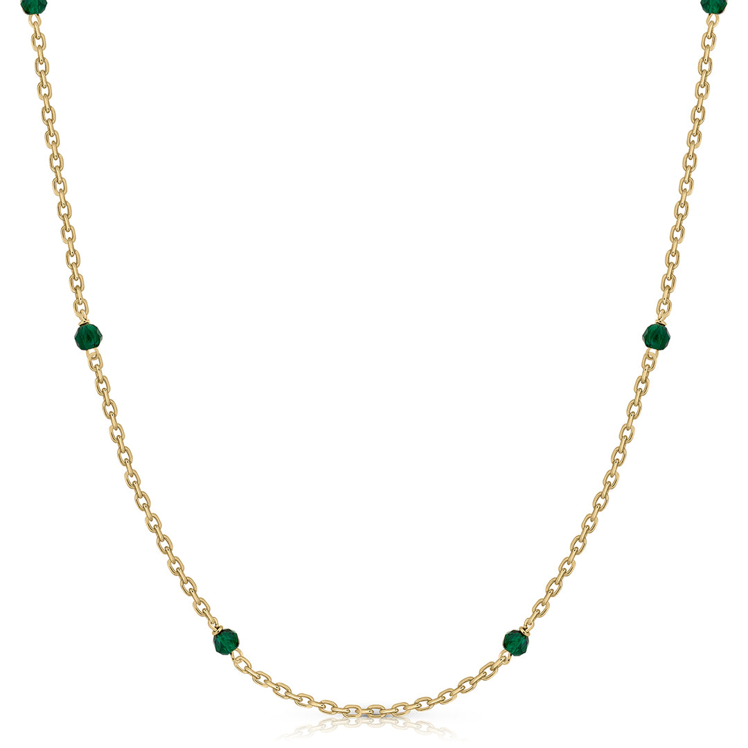 Beads 3mm Black Enamel Necklace