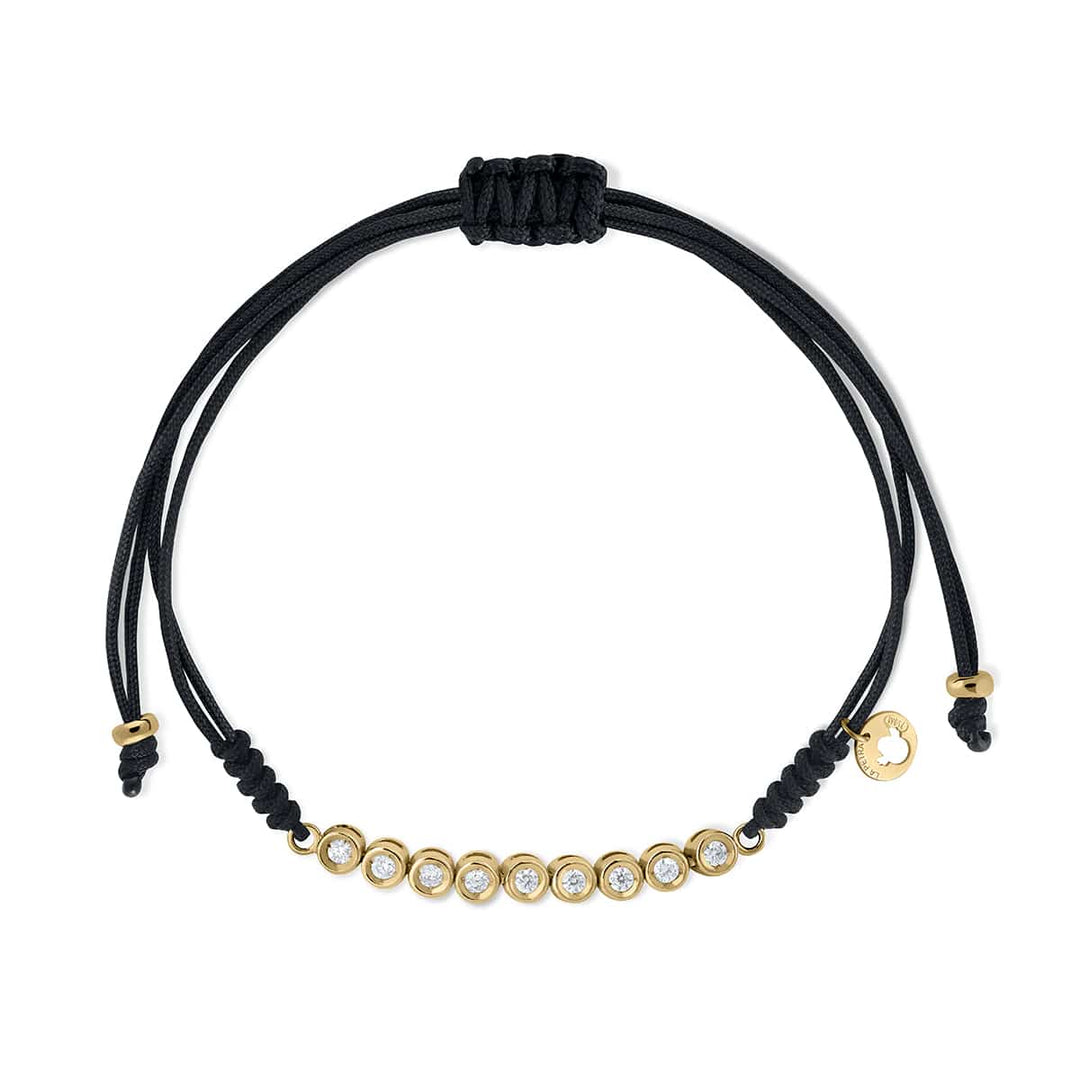 Pulsera chaton diamantes amarillo