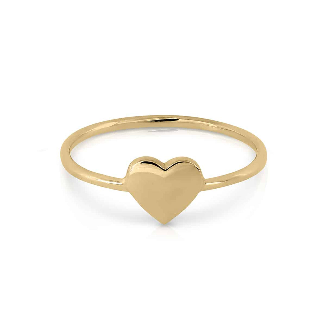 Anillo ro motivo corazon