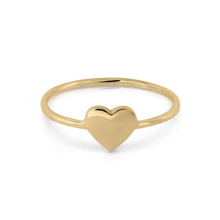 Anillo ro motivo corazon