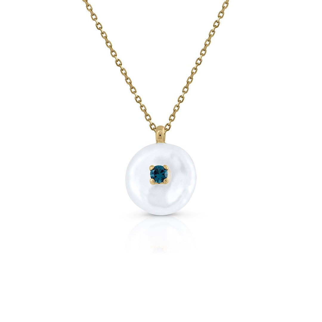 Collar Oro Perla Keshi Garra Topacio