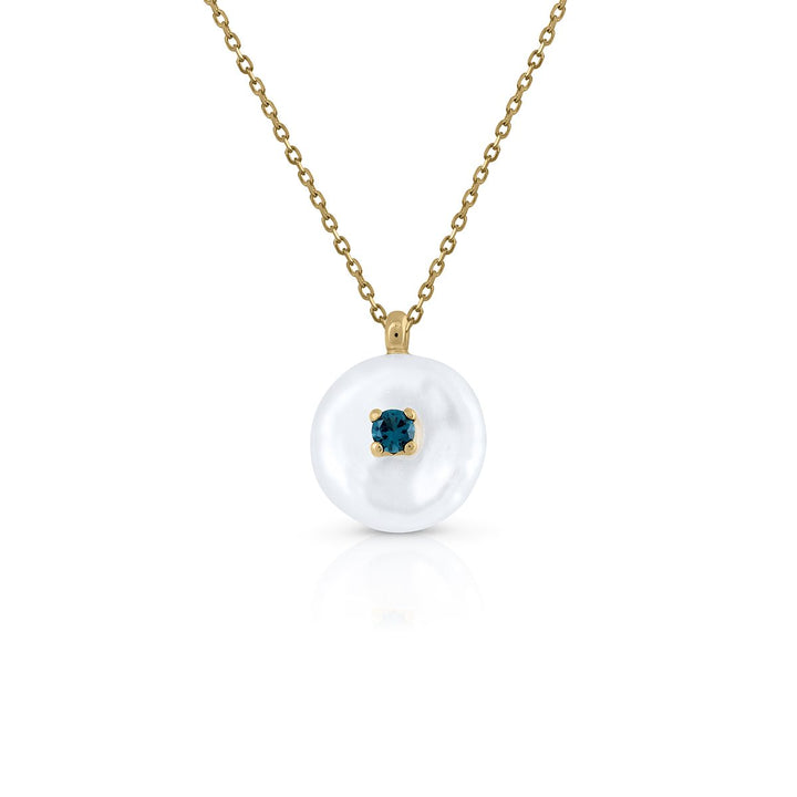 Collar Oro Perla Keshi Garra Topacio