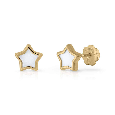 Gold Earrings Star Mother-of-Pearl Collection
