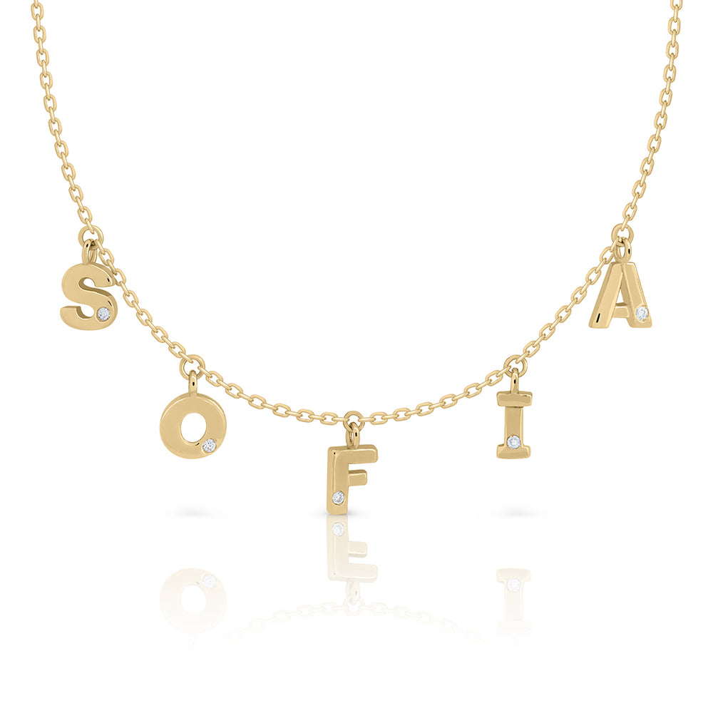 Lilly Letters Gold Necklace