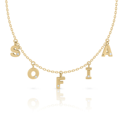 Lilly Letters Gold Necklace