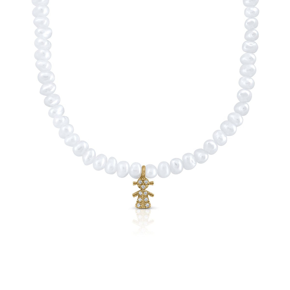 Lolita Chip Pearls Diamond Necklace