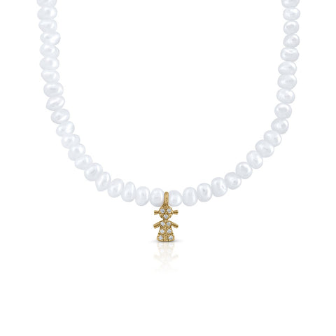 Lolita Chip Pearls Diamond Necklace